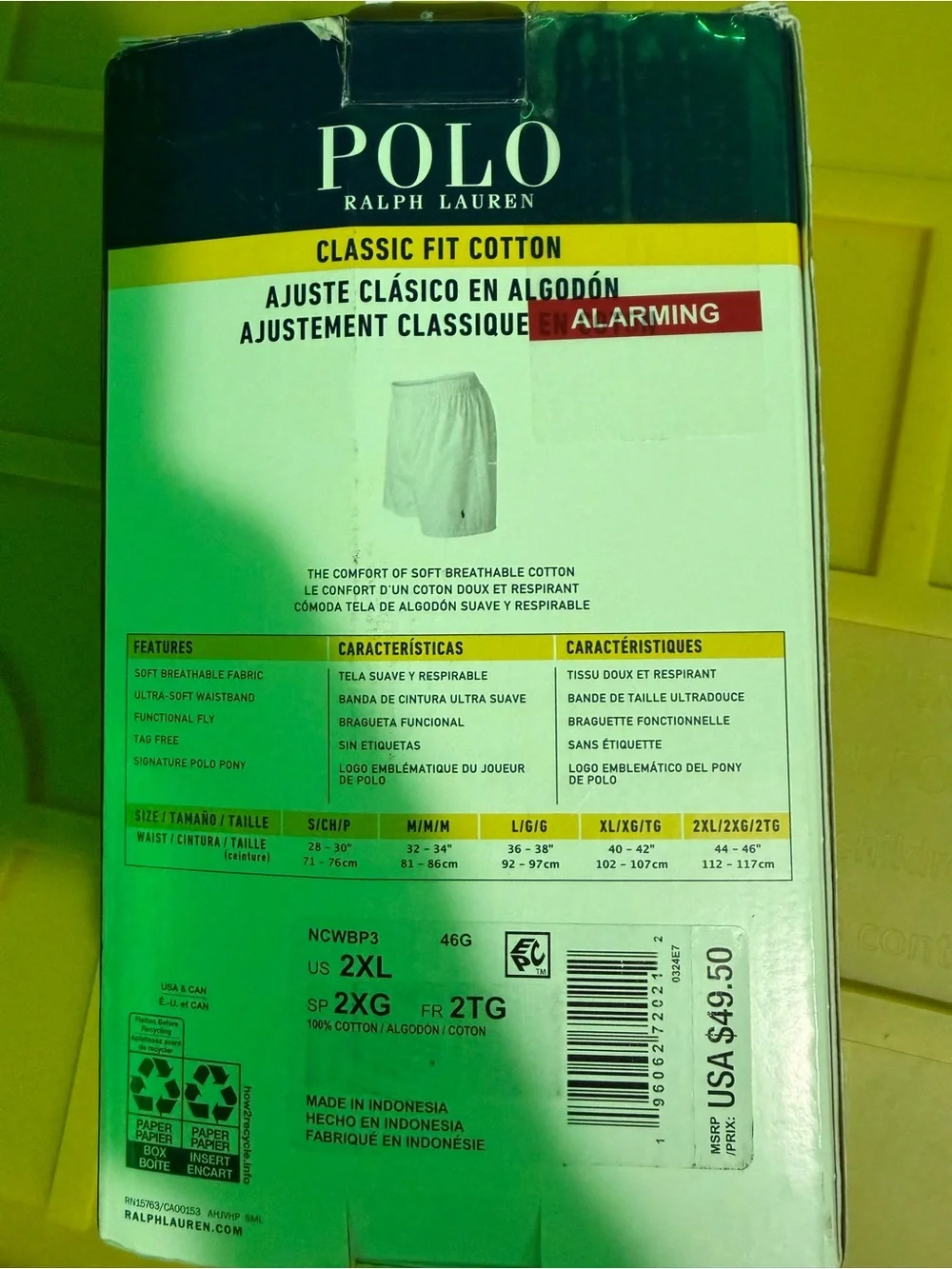 Polo by Ralph Lauren 3-Pack Classic Fit Cotton Boxers - Blue & Black